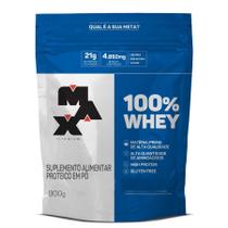 100% Whey Protein Refil 900g Baunilha Max Titanium