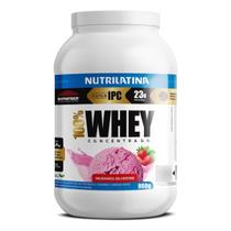 100% Whey Protein Sabor Morango Silvestre 900G Nutrilatina