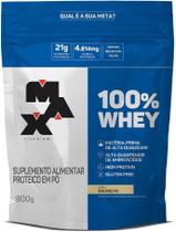 100% Whey Refil 900G Suplemento em Pó Baunilha Max Titanium