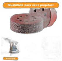100 X Lixas Disco Grão 7 Polegadas 180Mm 8 Furos Lixadeira