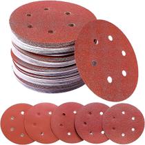 100 X Lixas Disco Grão 9 Polegadas 225mm 6 Furos Lixadeira Politriz KaQi