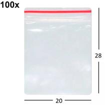 100 x Saco Plástico Zip Lock Hermético 20 x 28 cm Nº 9