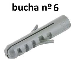 1000 Bucha Fixação 6 Mm Com Abas Parede Madeira Suporte 3rr