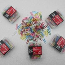 1000 Clips Colorido Para Papel 28mm - Caixa Com 100 Unidades 1000 Clips Colorido Para Papel 28mm - Caixa Com 100 Unidades