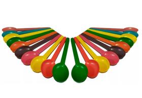 1000 Colher Açaí Sorvete Prafesta Descartável 14cm Colorida