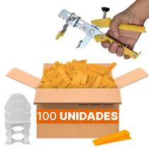 1000 Espaçadores Nivelador Slim + 100 Cunhas Slim + Alicate