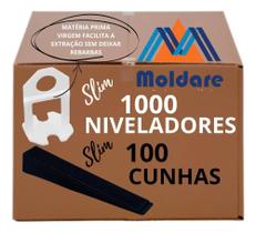 1000 Espaçadores / Nivelador Slim + 100 Cunhas Slim Moldare