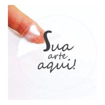 1000 Etiqueta Adesiva Transparente Personalizada 5x5 Cm F:54