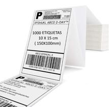 1000 Etiqueta Termica 10x15 (150 x100 mm) Sem Ribbon Autocolante Serrilhada Zebra Elgin