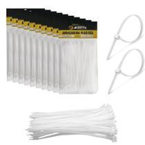 1000 Fita Herman Cinta Plástica 3.6x100mm Abraçadeiras de Nylon Branco
