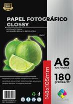 1000 folhas papel fotográfico glossy 180gr a6 - X-COLOUR