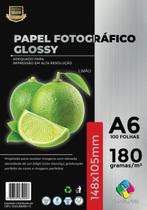 1000 folhas papel fotográfico glossy 180gr a6 1000 folhas papel fotográfico glossy 180gr a6