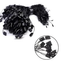 1000 Lacre Cordão Preto Tag P/ Etiquetas Roupa Autenticidade
