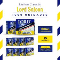 1000 Laminas Barbear Lord Saloon Cortada 10 Cxs Com 100
