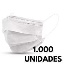 1000 Mascara Descartavel Branca Tnt Tripla Clips Nasal