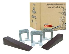 1000 Nivelador Espaçador Slim Piso Porcelanato + 120 Cunhas