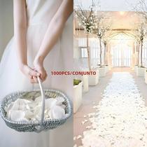 1000 PCS Flor de Seda Pétalas de Rosa Celebração Decoração de Festa de Casamento Branco
