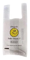 1000 Sacola Biodegravel Smile Volte Sempre Milheiro 38x50