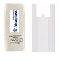 1000 Sacola Plástica Grande Branca 50X60Cm Altaplast (1Pct)