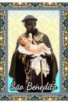 1000 Santinho São Benedito (oração no verso) - 7x10 cm