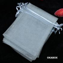 1000 Saquinhos De Organza 7x9 Cm Branco com fita cetim lembrancinhas