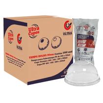 1000 Tampas Bolha S/Furo Copo 400 500 Copo Isopor 240 300Ml