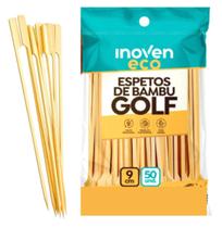 1000 un espetos bambu golf 9 cm petiscos gourmet decorativo - INOVEN ECO