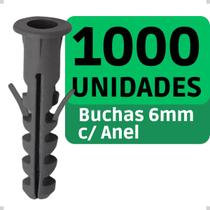1000 Unidades Bucha C/ Aba Anel 6mm Sem Parafuso Bucha para Construção Fixação em Tijolo Alvenaria Concreto Parede 1000 Unidades Bucha C/ Aba Anel 6mm Sem Parafuso Bucha para Construção Fixação em Tijolo Alvenaria Concreto Parede