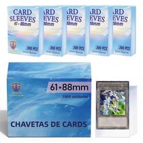 1000 Unidades de Mangas Protetoras para Cartões - MTG, YGO e Cartões Esportivos