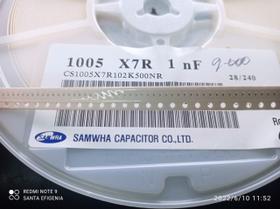 1000x Capacitor 1k/50v = 1nf/50v 0402 Smd 0,5x1mm Samwha