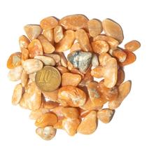 100g Calcita Laranja Rolado Pedra Natural P 10 a 20mm Tipo B