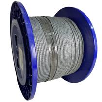 100m Cabo De Aço Galvanizado 3/32mm 2,28 6x7 Alma De Fibra