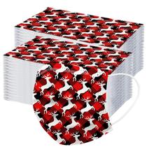 100pc adulto Natal impresso máscara descartável máscara facial industrial 3ply orelha loop