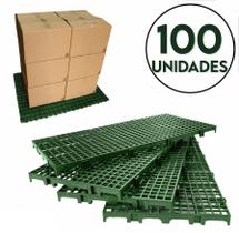 100pc Palete Estrado Plástico Verde 2,5x25x50 Cm Qualidade