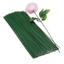 100Pcs 20cm Artificial Verde Flor De Haste De FaçaVocêMesmo Floral Material Arame .haste floral, galhos para flores