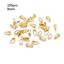 100Pcs Beads Pinch Clip Clasp Bail Hooks Colar Cladant Clasps Joias Fazendo - Verde - 12mm