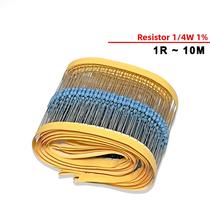 100PCS Resistor De Filme Metálico 14W 1 Ohm a 22M Ohm 15% De Tolerância 100PCS/Lote 100PCS Resistor De Filme Metálico 14W 1 Ohm a 22M Ohm 15% De Tolerância 100PCS/Lote
