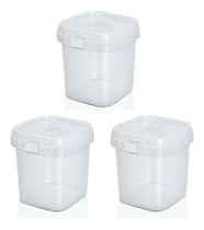 100u Pote Quadrado Com Lacre Bolo No Pote Descartável 220ml