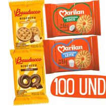 100un Biscoitos Sortidos Marilan Bauducco em Sache 11,5g