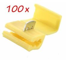 100un Conector Derivação Emenda Cabos Fios Amarelo 4 A 6mm