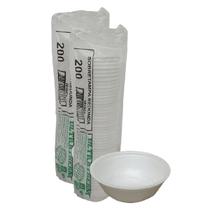 100un Cumbuca Isopor 200ml Prato Fundo Pote Açaí Caldo Sopa