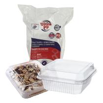 100un Embalagem Bolo Pote 200ml Quadrad Descartável Brigadei 100un Embalagem Bolo Pote 200ml Quadrad Descartável Brigadei