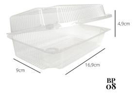 100un Embalagem Retangular Pote Docinhos E Salgados Bp08