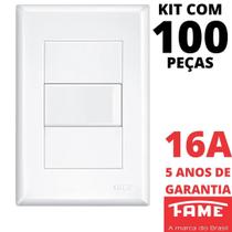 100un Interruptor Paralelo Three Way 16A Com Placa Evidence FAME