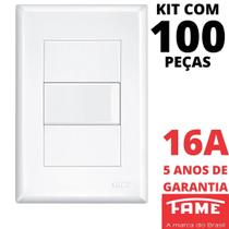 100un Interruptor Simples 16A Com Placa Evidence FAME