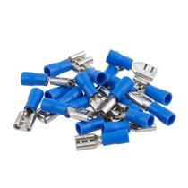 100un Terminal Pré Isolado Tipo Fêmea 1,5mm a 2,5mm Azul