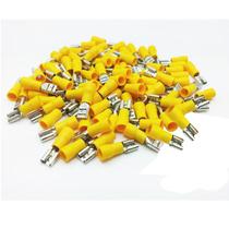 100un Terminal Pré Isolado Tipo Fêmea 4mm a 6mm Amarelo 100un Terminal Pré Isolado Tipo Fêmea 4mm a 6mm Amarelo