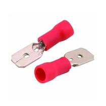 100un Terminal Pré Isolado Tipo Macho 0,5mm a 1,5mm Vermelho 100un Terminal Pré Isolado Tipo Macho 0,5mm a 1,5mm Vermelho