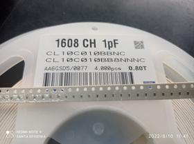 100x Capacitor 1pf/50v 0603 Smd 0,8x1,6mm Np0 10% Samsung 100x Capacitor 1pf/50v 0603 Smd 0,8x1,6mm Np0 10% Samsung