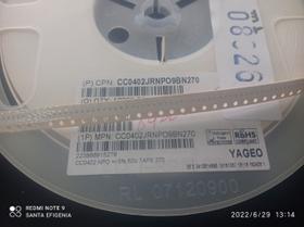 100x Capacitor 27pf/50v 0402 Smd 0,5x1mm Np0 5% Yageo 100x Capacitor 27pf/50v 0402 Smd 0,5x1mm Np0 5% Yageo